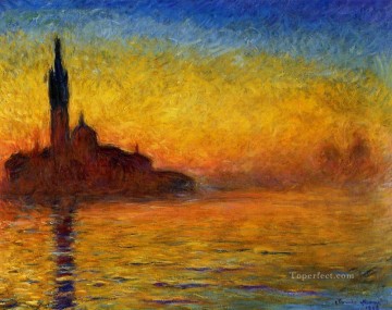 Crepúsculo Claude Monet Venecia Pinturas al óleo